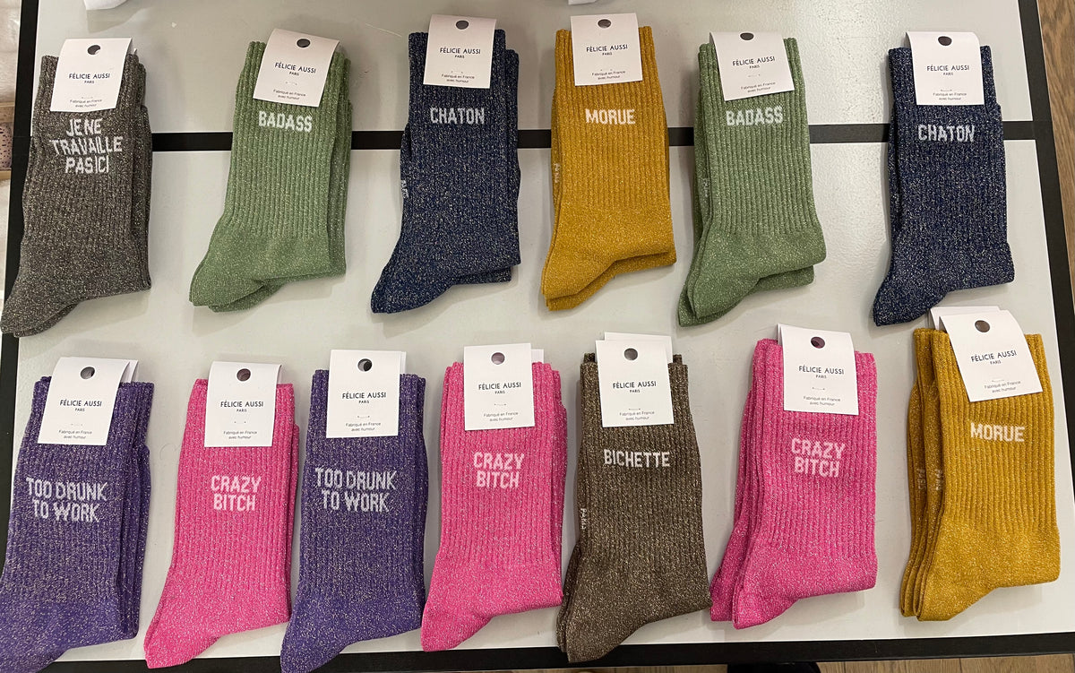 Chaussettes Felicie Aussi à paillettes - Badass