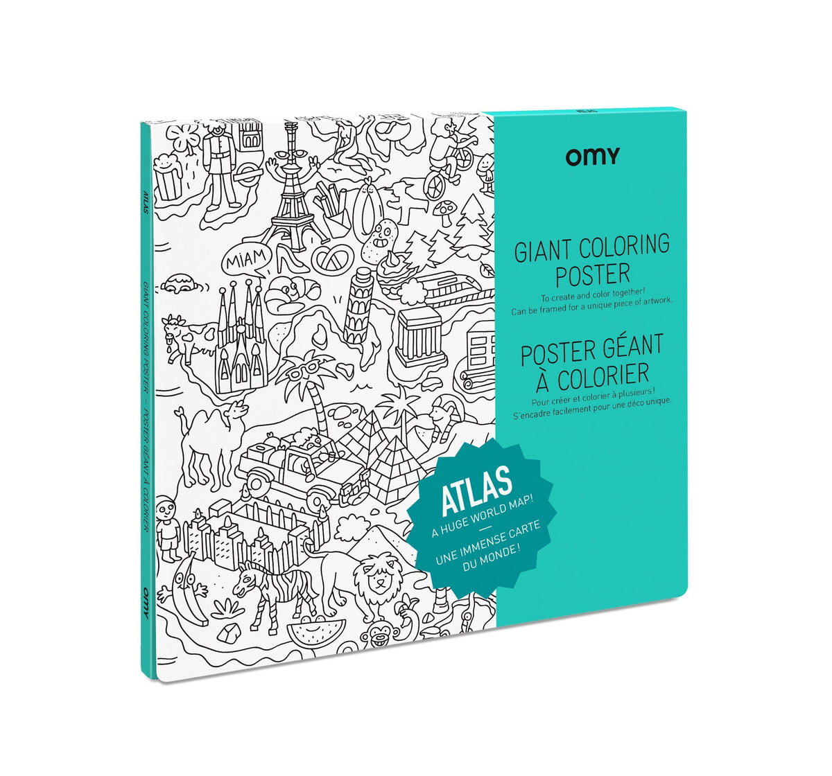 OMY Coloriage géant - Poster Atlas