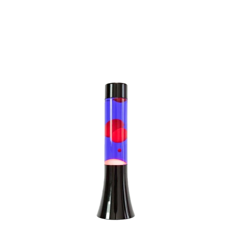 Mini Lampe à lave H.31 cm - bleu & rouge