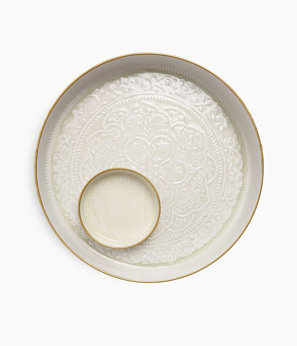 Plateau Berbère Ø 35 cm - blanc
