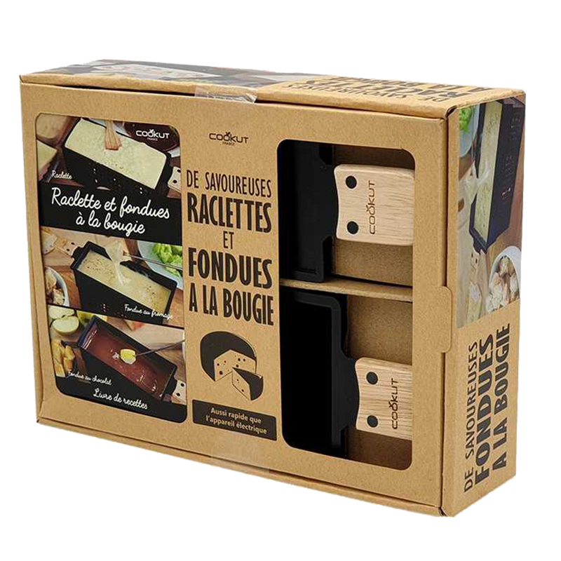 Cookut Coffret raclette à la bougie et fondue