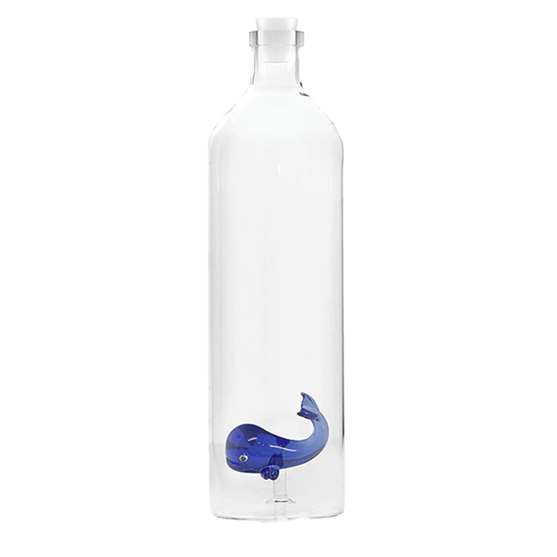 Bouteille - Baleine bleu